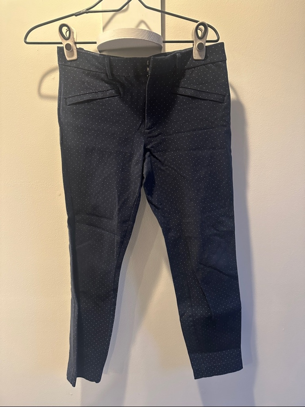 GAP Women’s Skinny Navy Pants with White Microdots